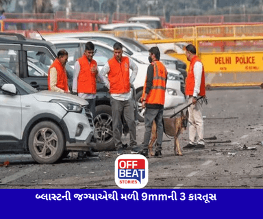 દિલ્હી બ્લાસ્ટ સ્પોટ પરથી મળી 9mmની ત્રણ કારતૂસ